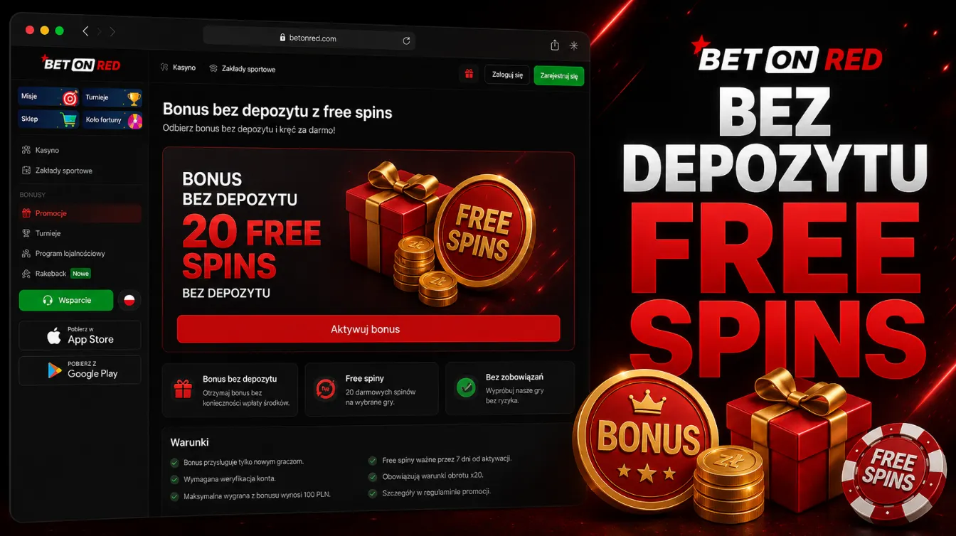 BetOnRed bonus bez depozytu z free spins