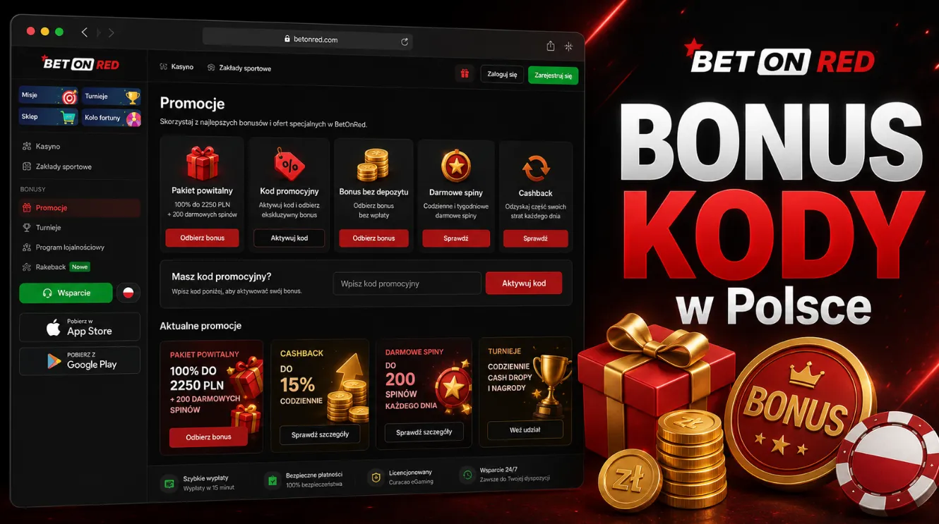 BetOnRed Bonus i Kody Promocyjne w Polsce