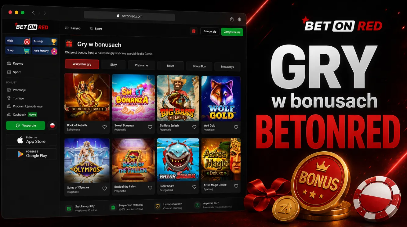 Gry w bonusach BetOnRed