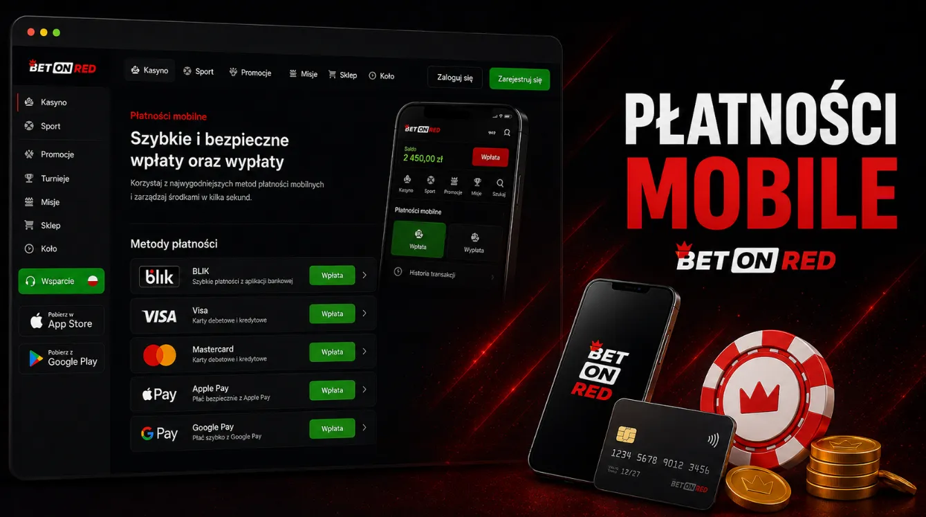 Płatności mobilne w BetOnRed